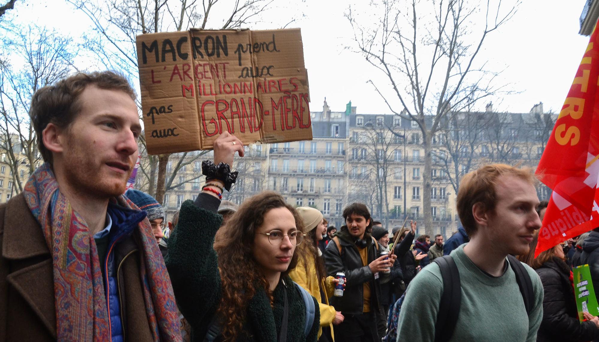 Manifestacion contra retraso jubilacion Francia